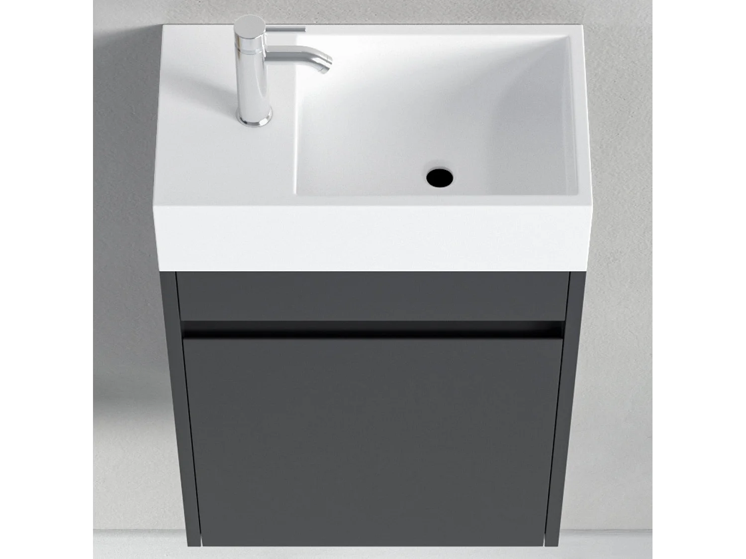 Meuble lave-mains noir mat LOMAZOO Ibiza - 40cm
