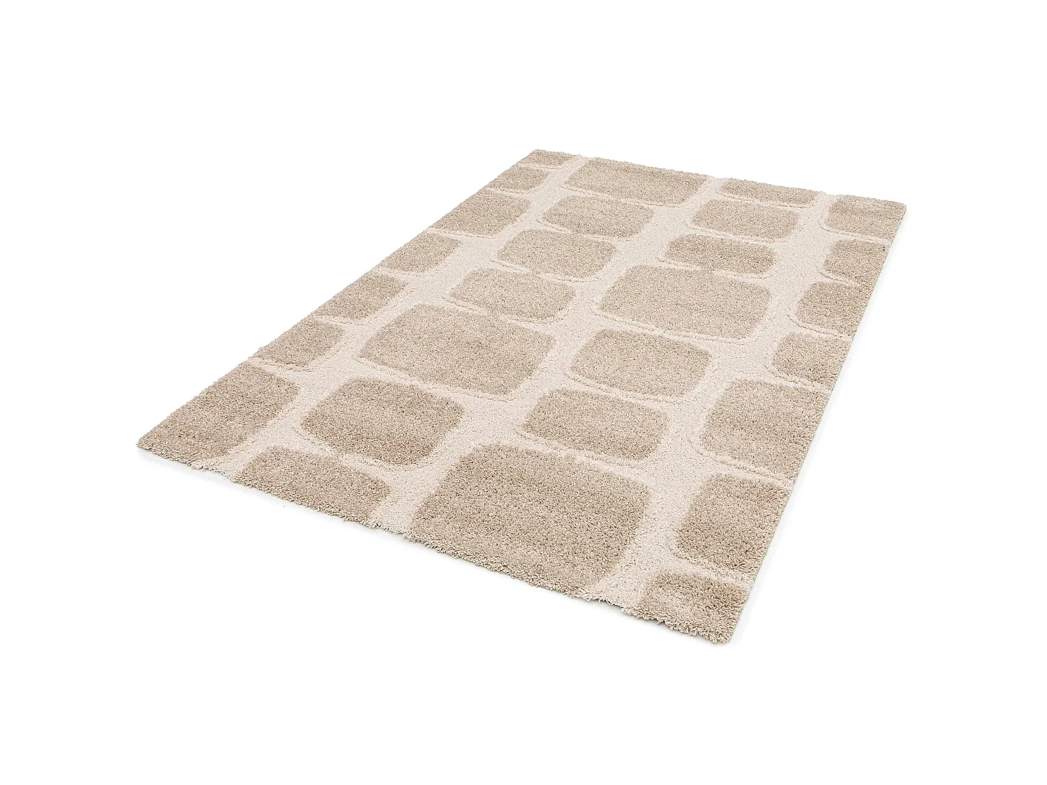 Tapis enfant - shaggy scandinave - crème / beige - 120x170 cm - EMBER
