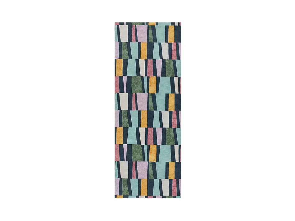 Tapis de cuisine - motifs géométriques - multicolore - 52x100 cm - RICCI