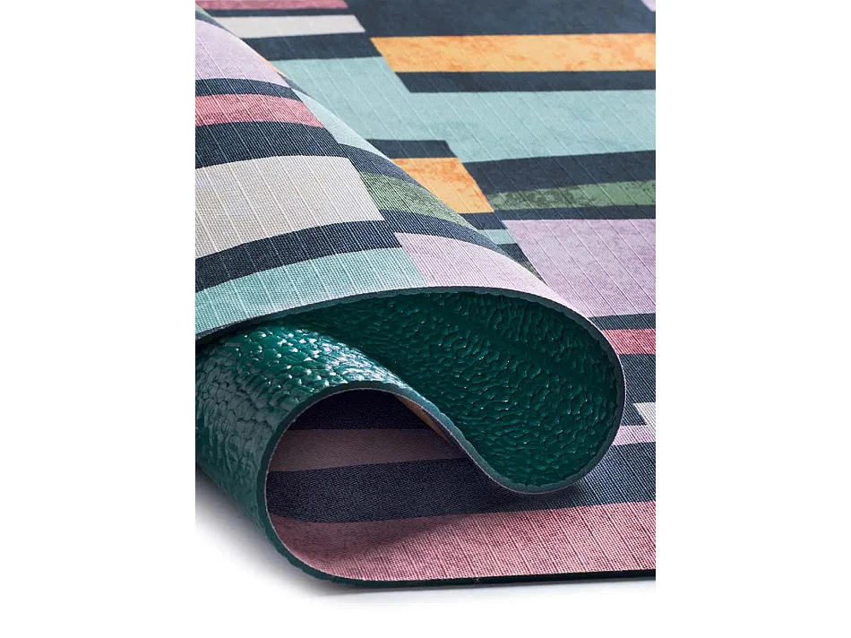 Tapis de cuisine - motifs géométriques - multicolore - 52x100 cm - RICCI