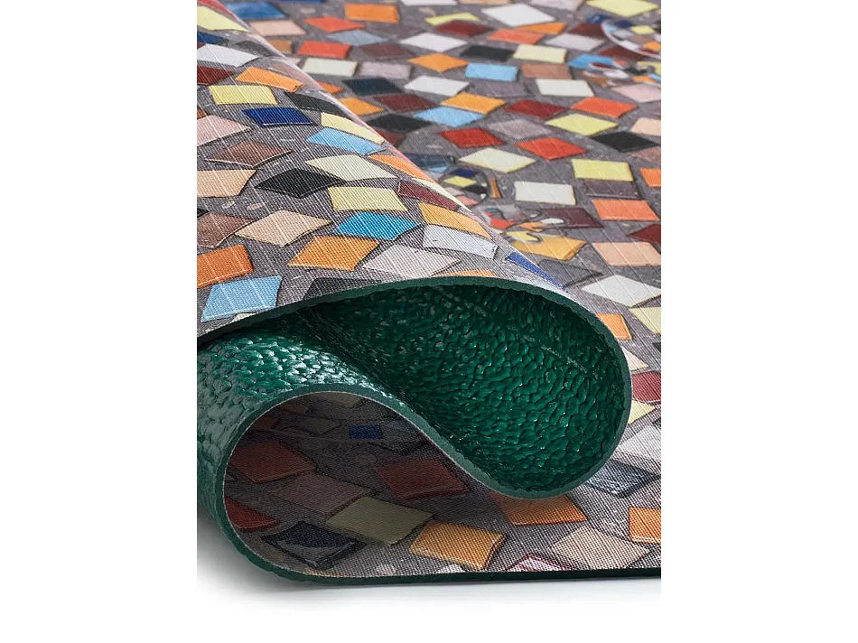 Tapis de cuisine - dessins de mosaïques - multicolore - 52x200 cm - RICCI