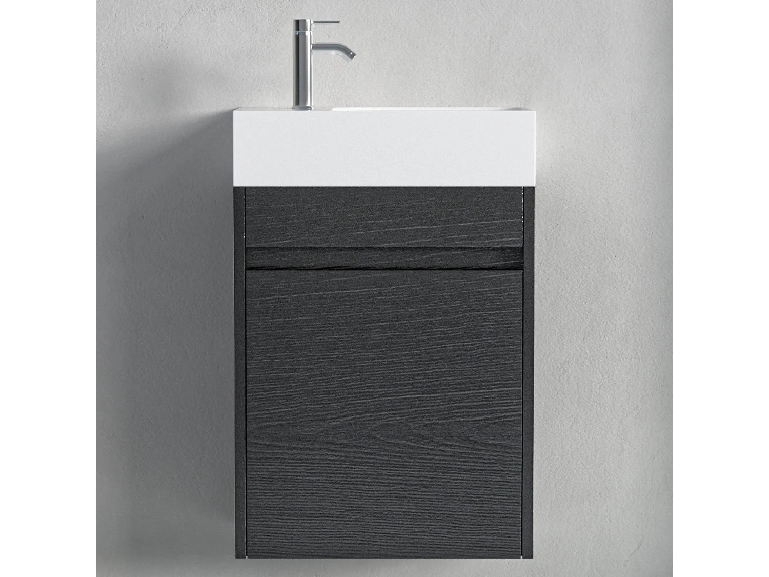 Meuble lave-mains chêne noir LOMAZOO Ibiza - 40cm