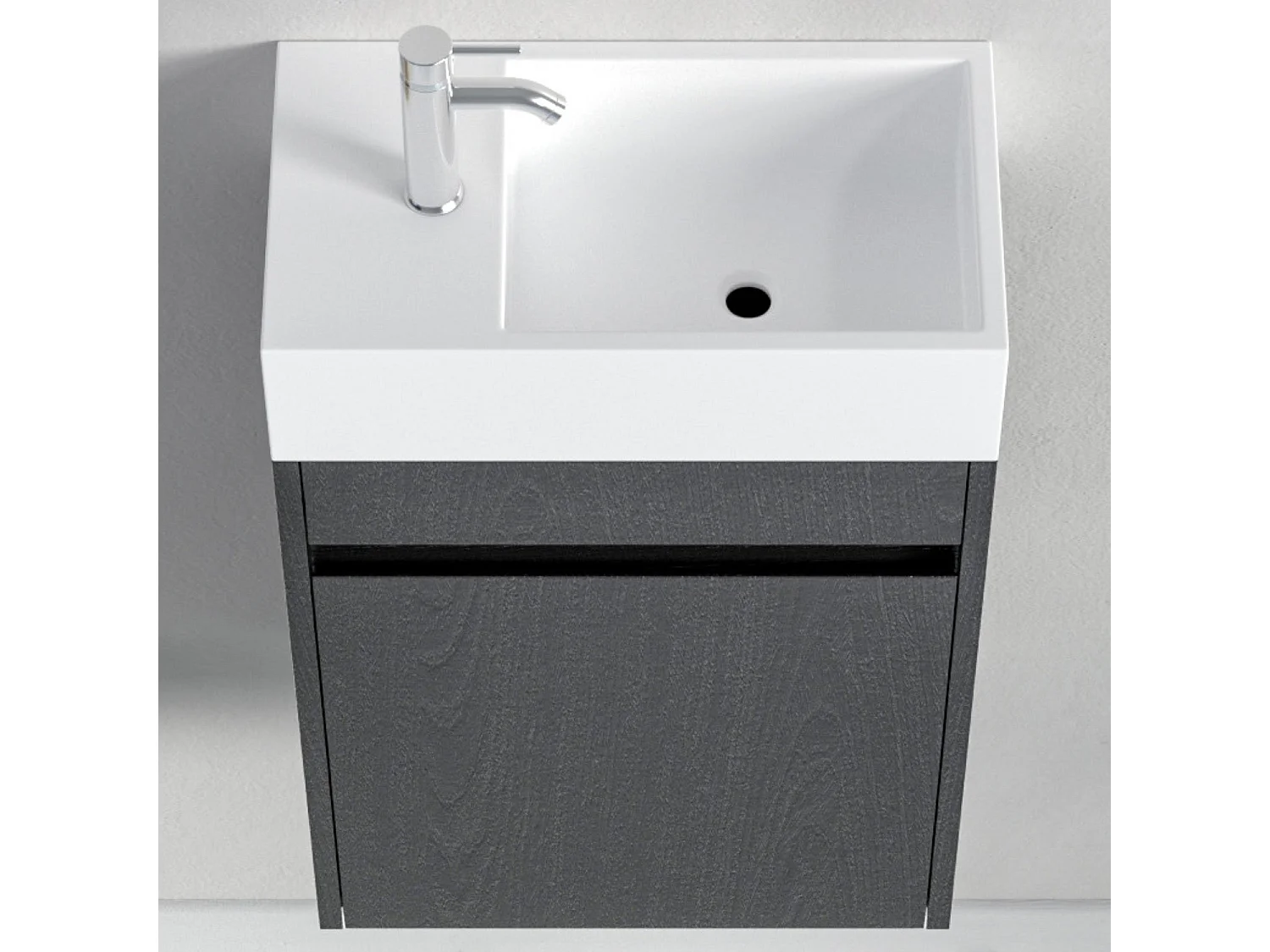 Meuble lave-mains chêne noir LOMAZOO Ibiza - 40cm