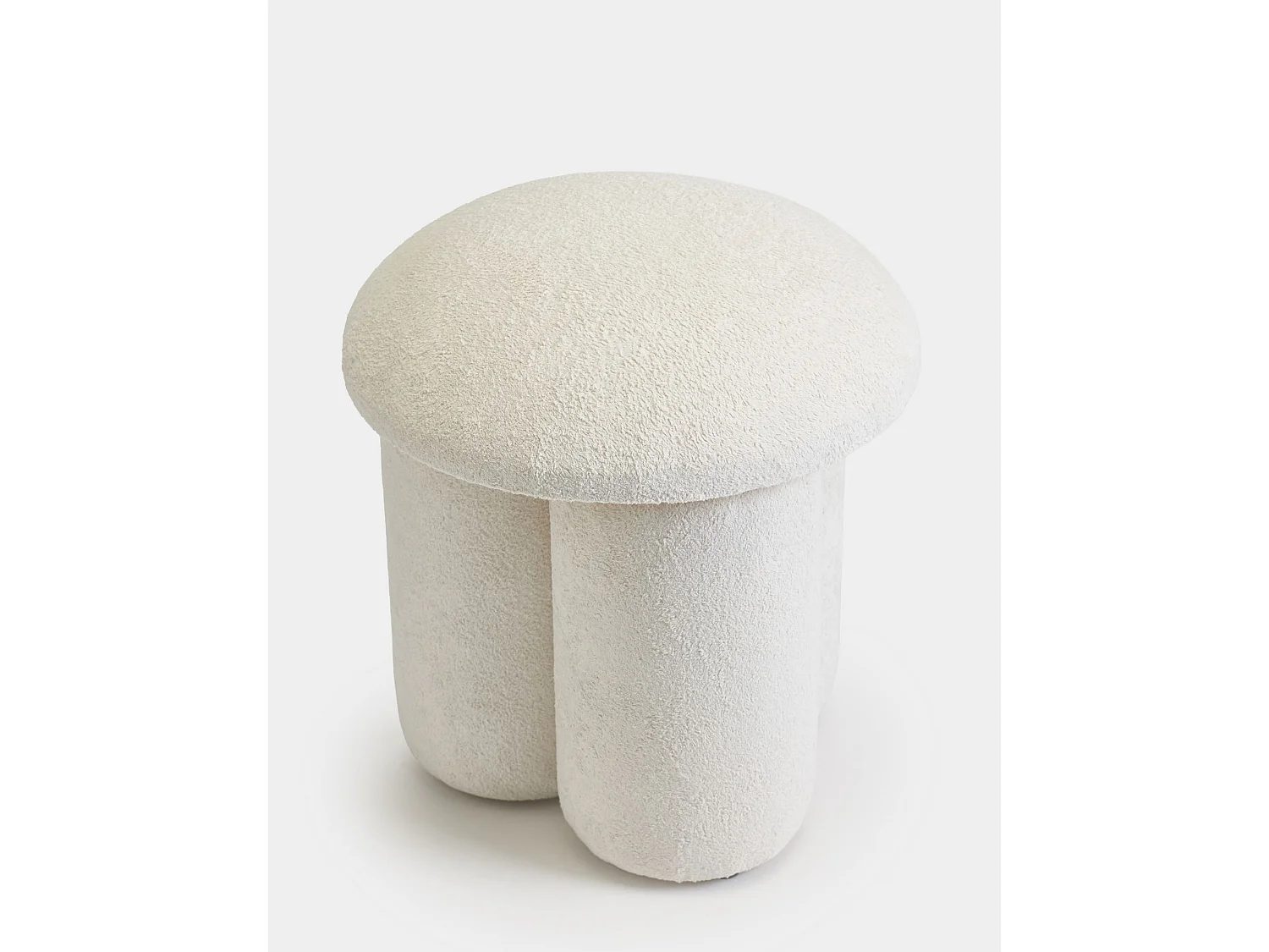 Pouf en tissu "Magnus" - Blanc - Design Élégant - Cadre en Bois Durable - 45 x 45 x 48 cm