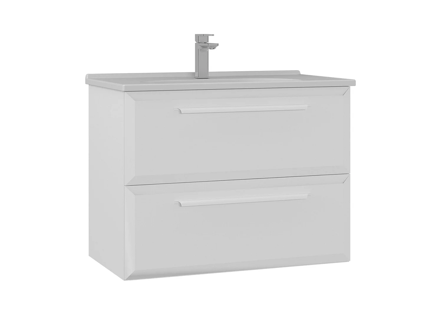 Wastafelmeubel "Nuvola 80 v2" - 80 x 50 x 62 cm - Wit