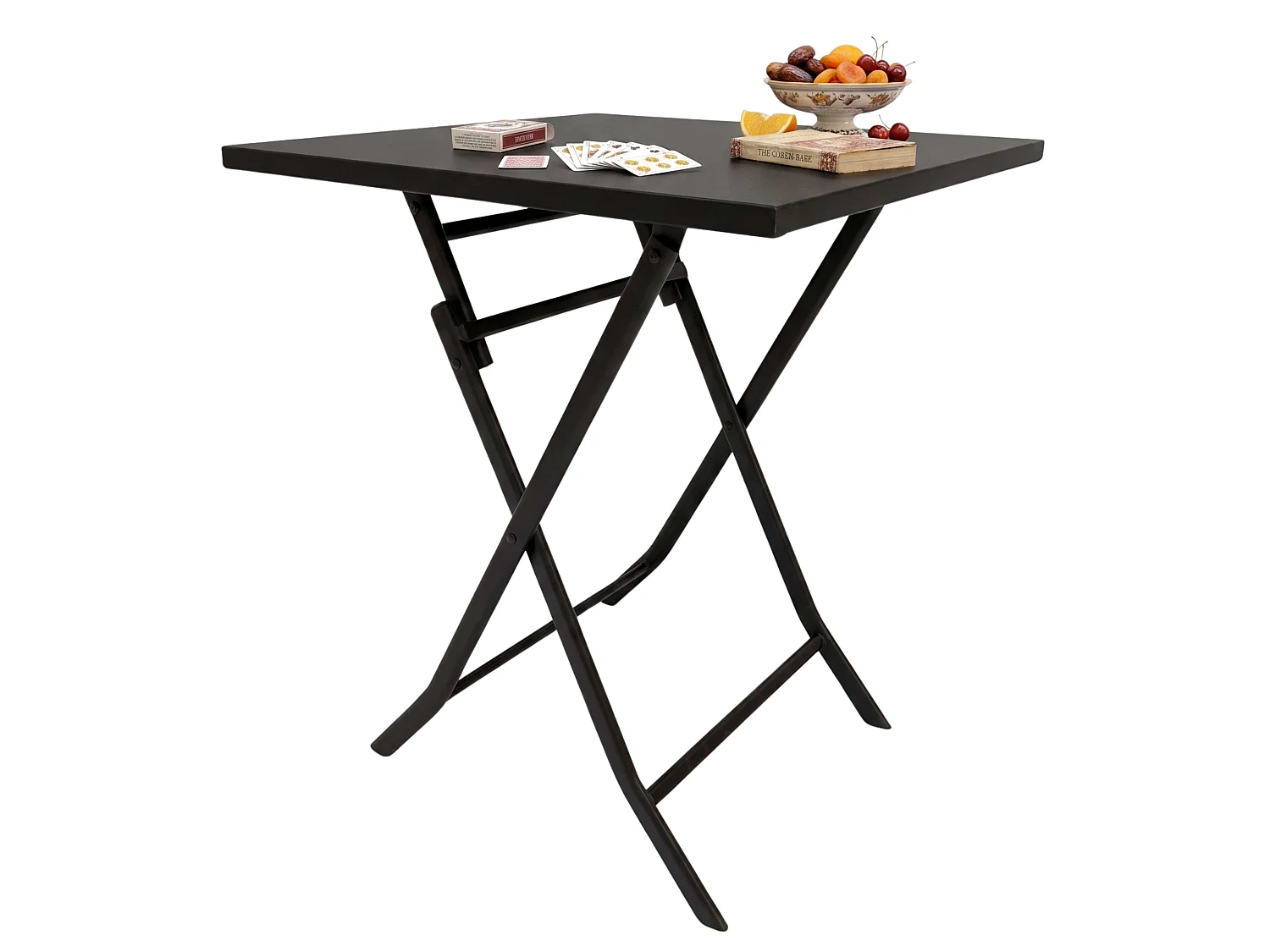Pack Greensboro exterior Negro mesa y 2 sillas plegables