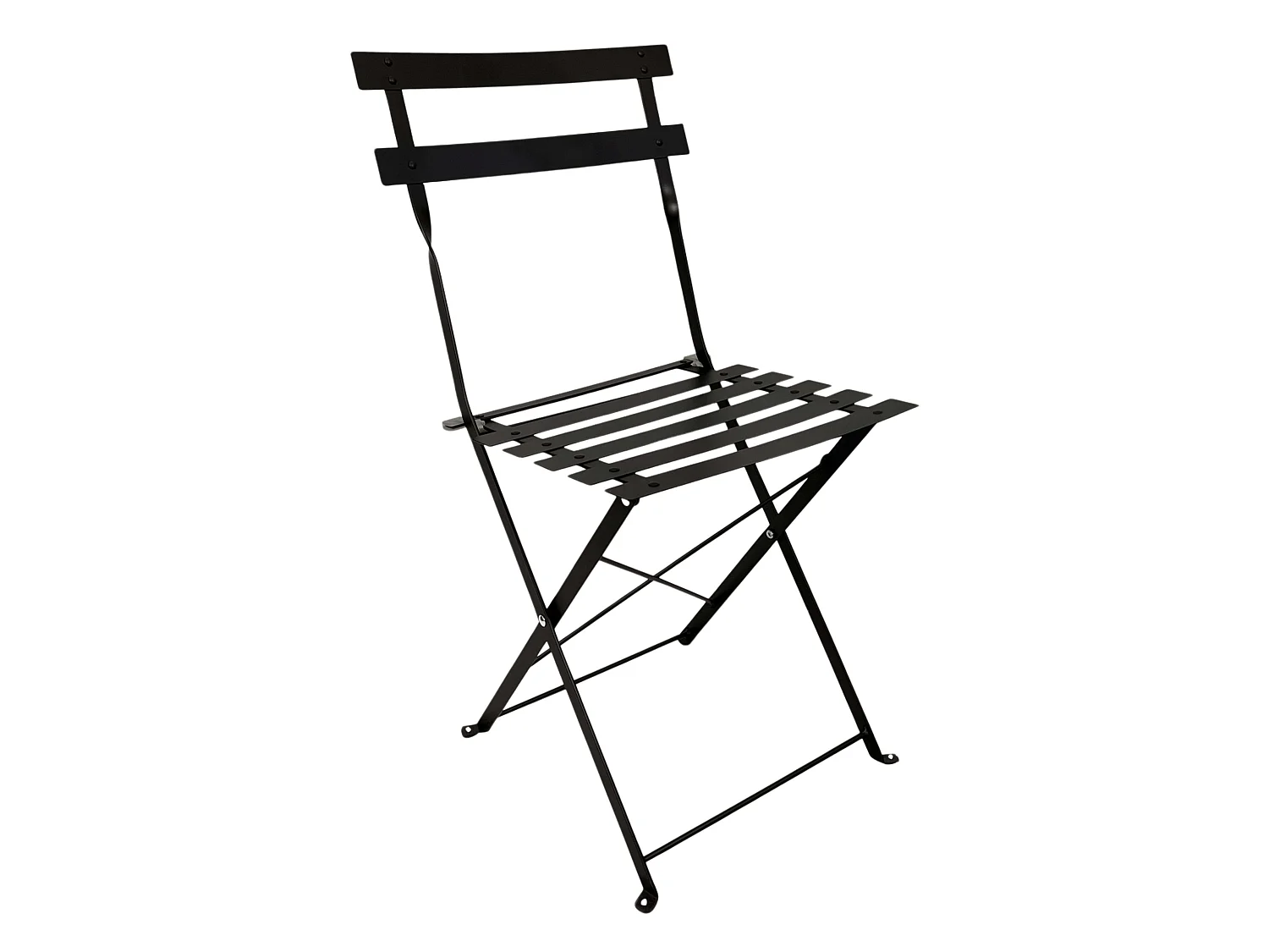 Conjunto de jardim Greensboro Black: mesa e 4 cadeiras dobráveis