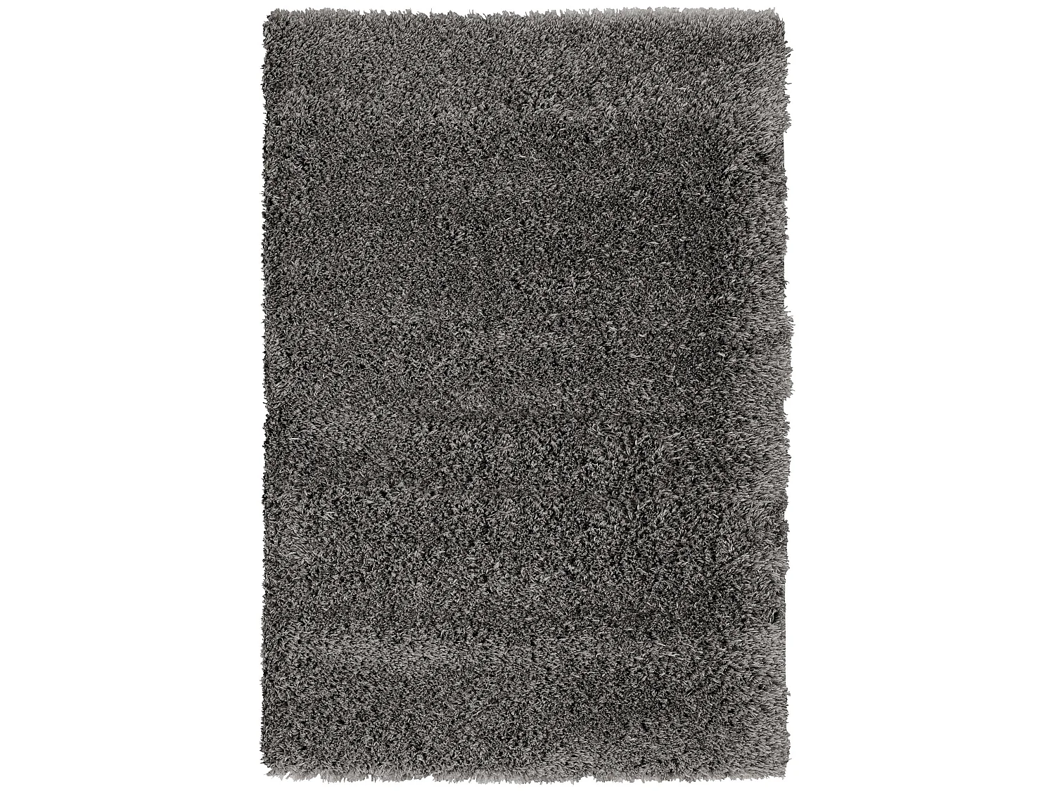 Tapis Salon, Chambre Coloris Unis Gris Anthracite Shaggy Poils Longs Doux 100x150 Cm