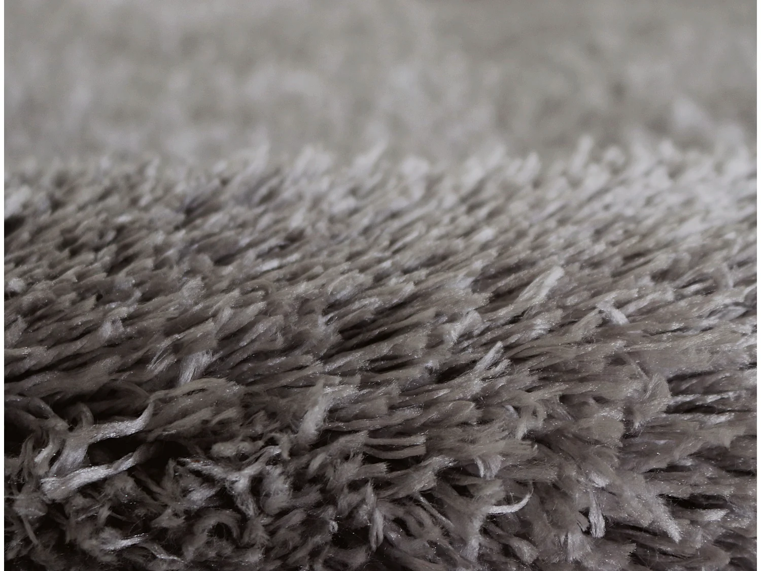 Tapis Salon, Chambre Coloris Unis Gris Anthracite Shaggy Poils Longs Doux 100x150 Cm