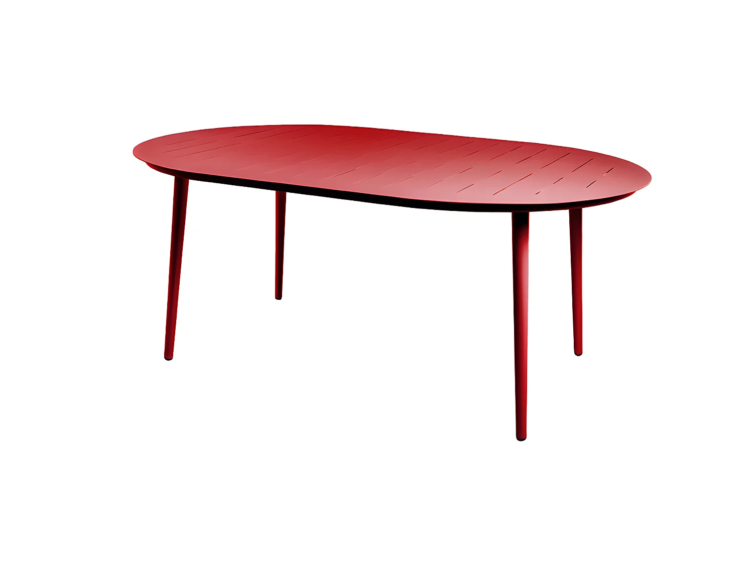 Table ovale Inari Piment Aluminium - 8 Personnes