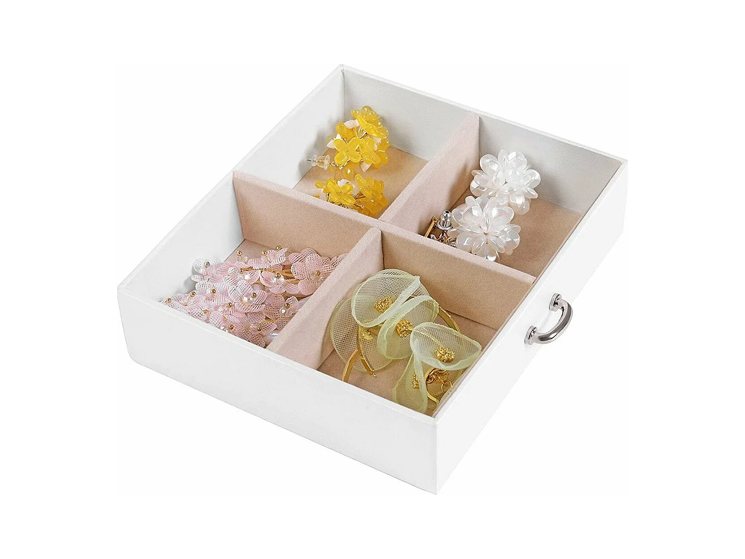 Coffret à bijoux avec 2 tiroirs et rangements - H12 cm
