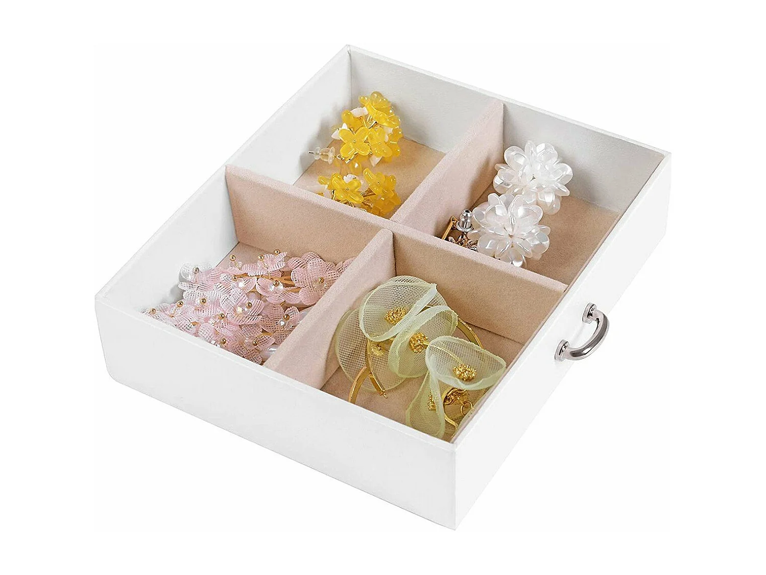 Coffret à bijoux avec 2 tiroirs et rangements - H12 cm