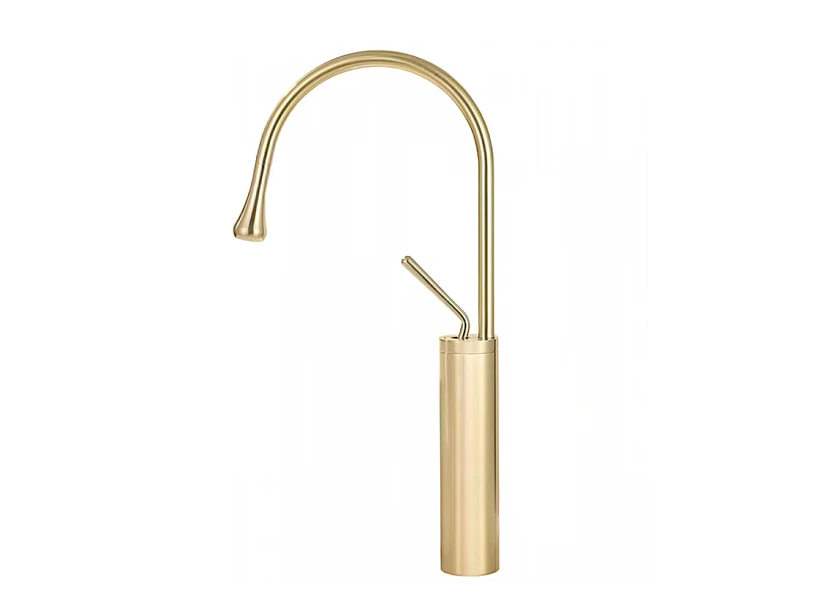 Miscelatore per lavabo alto CALGARY monocomando oro spazzolato