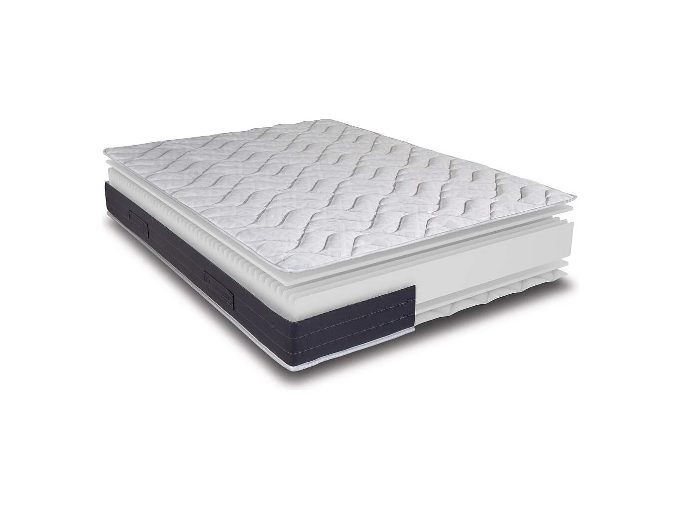 Matelas 90x200 Melior - Mousse - Hauteur 20 cm - 3 zones - Soutien ferme