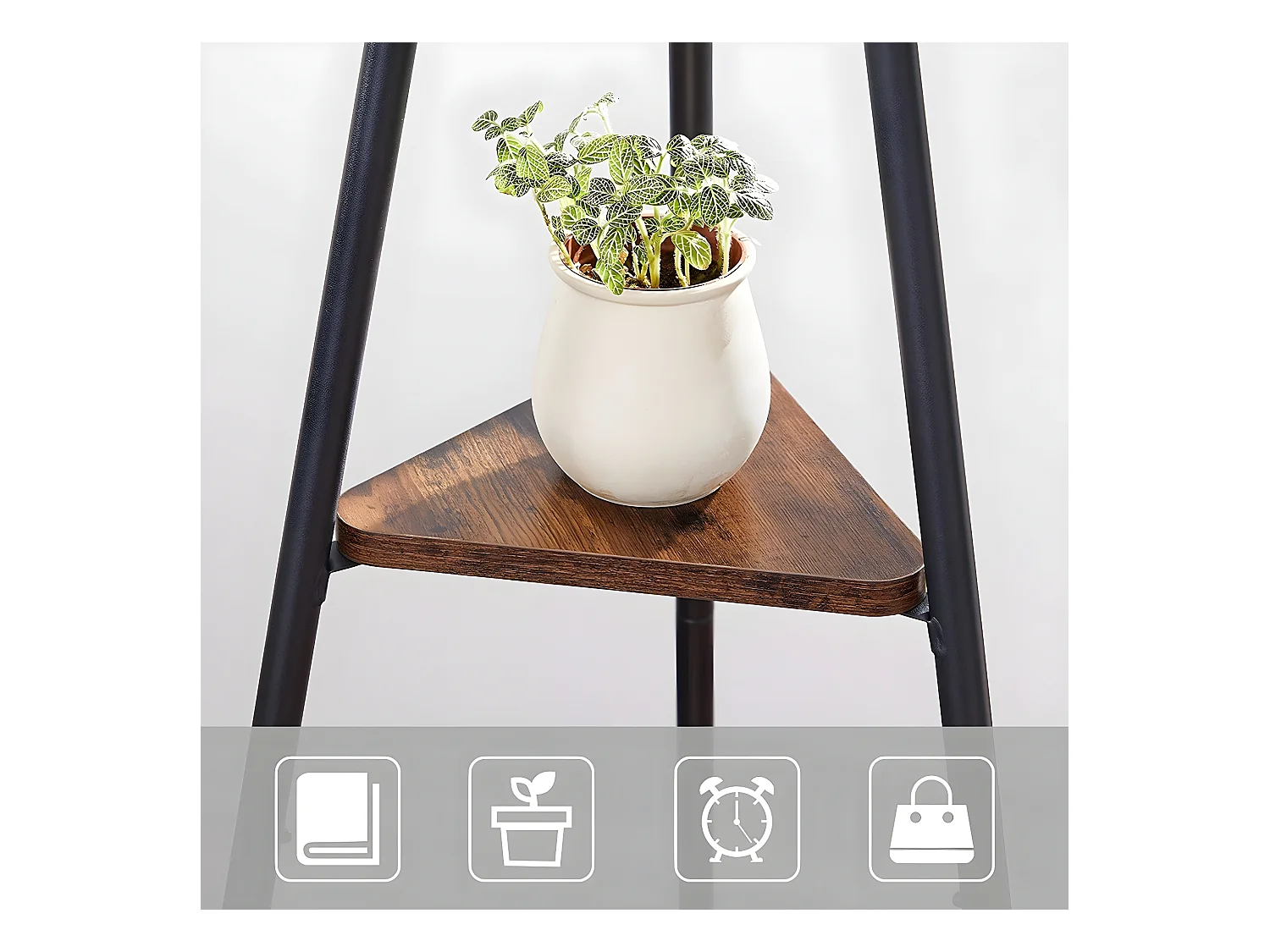 Kapstok op poten met 2 planken - H 179 cm