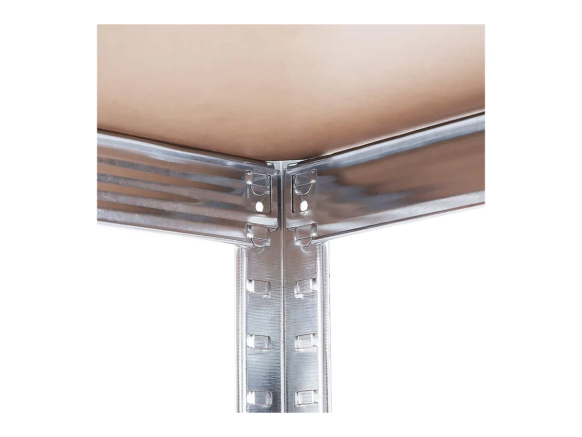 Lote de dos estanterías de 5 niveles con tablas ajustables - H180 cm