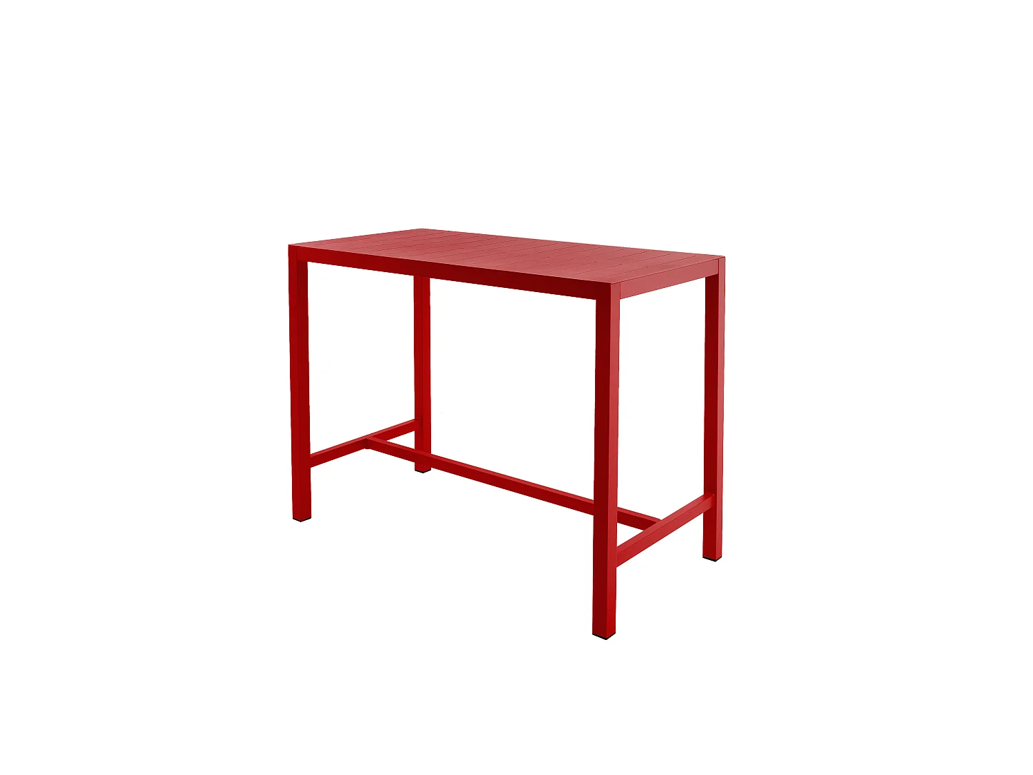 Table De Bar Rectangulaire En Aluminium Coloris Piment