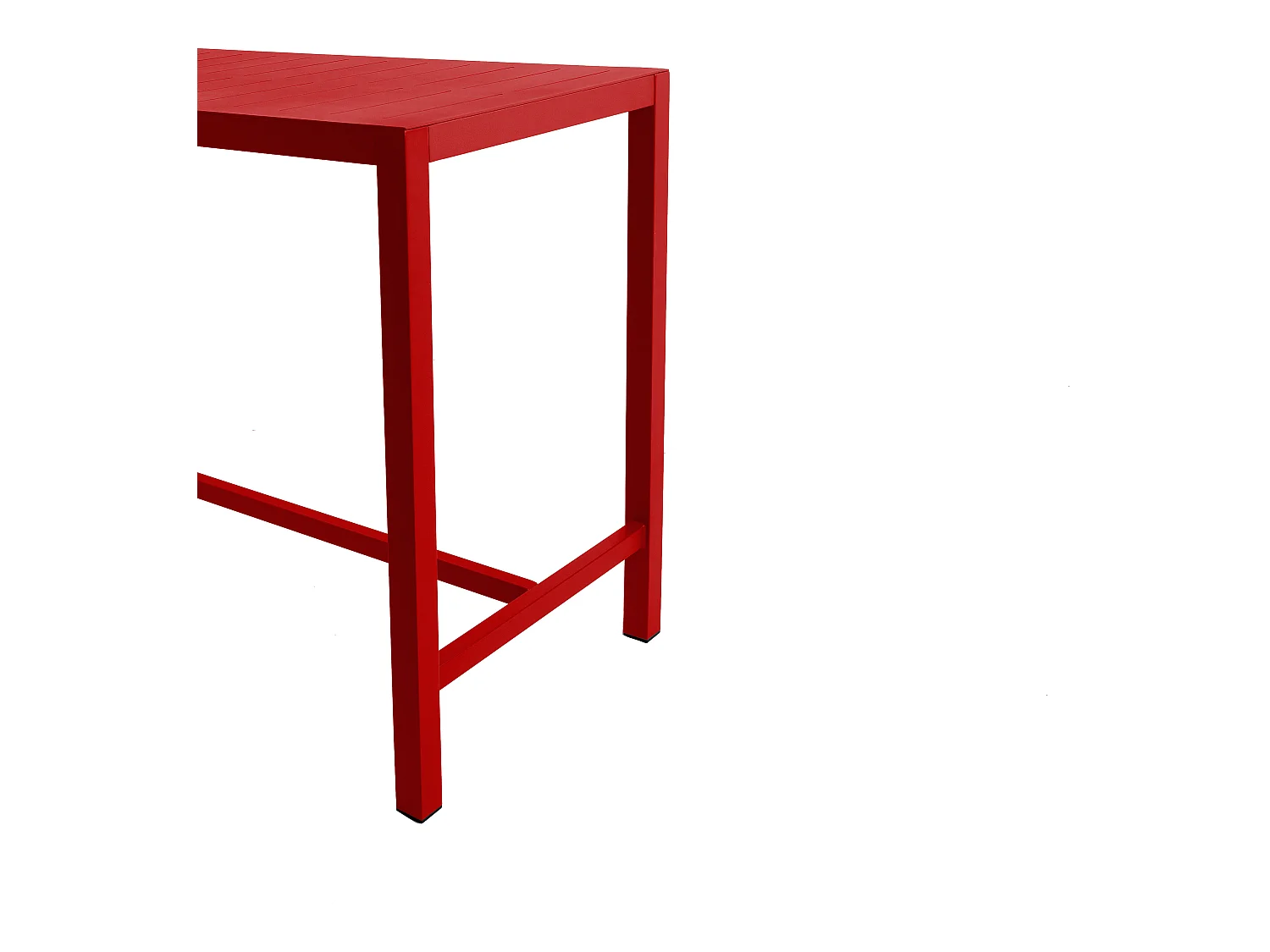 Table De Bar Rectangulaire En Aluminium Coloris Piment