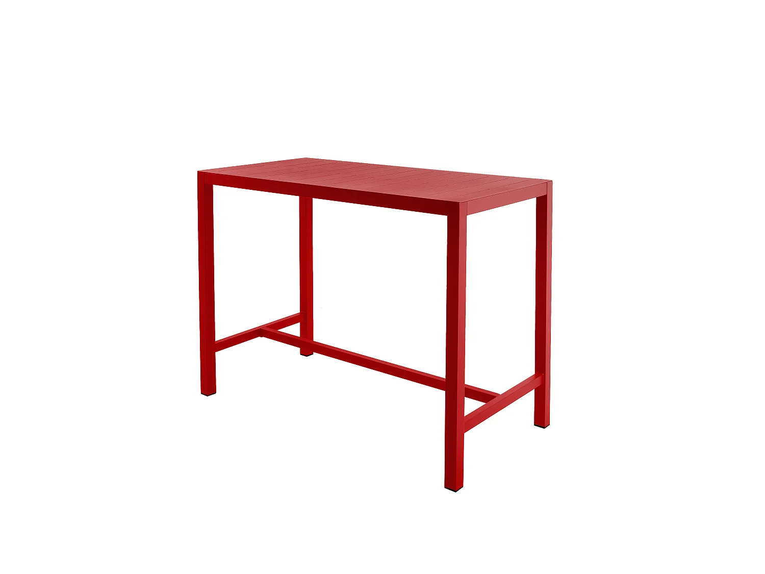 Table De Bar Rectangulaire En Aluminium Coloris Piment