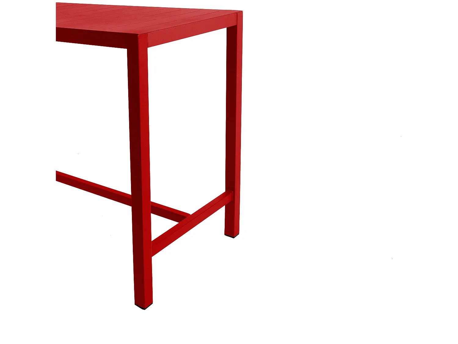 Table De Bar Rectangulaire En Aluminium Coloris Piment