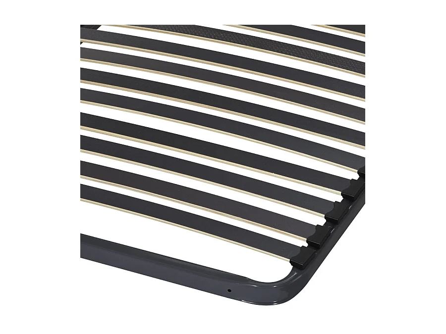 Sommier à lattes + pieds 140x190 C221 - 40 lattes bois - Fabrication française