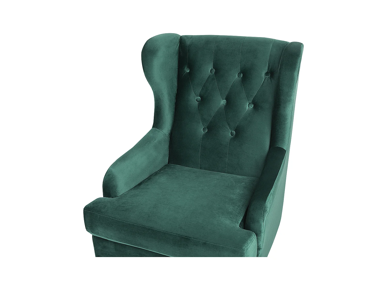 Poltrona ALTA Velluto Verde scuro