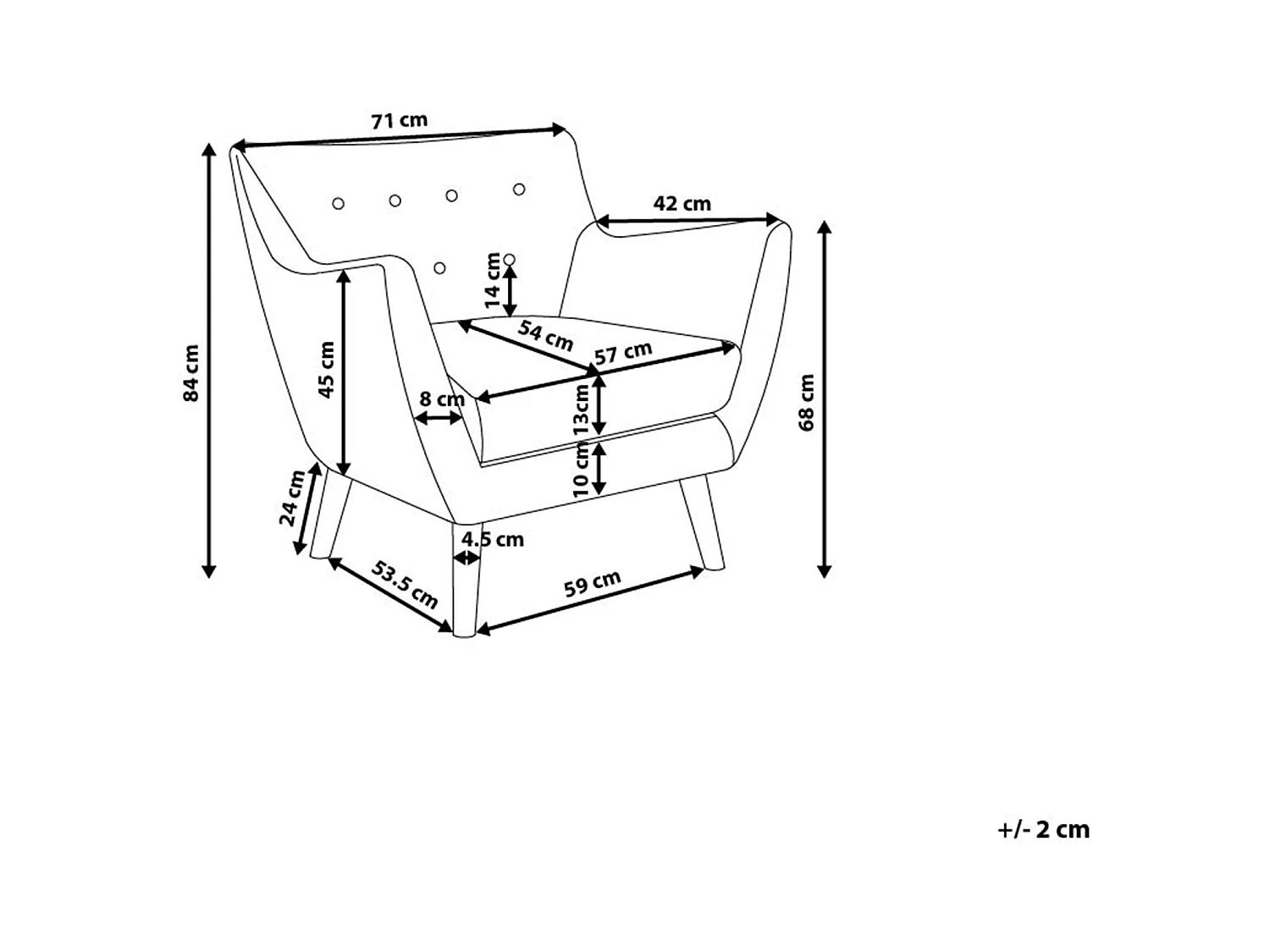 Fauteuil DRAMMEN Stof Roze