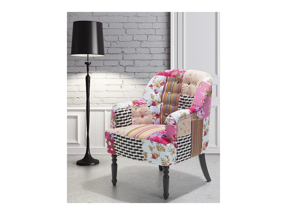 Fauteuil MANDAL Tissu Rose