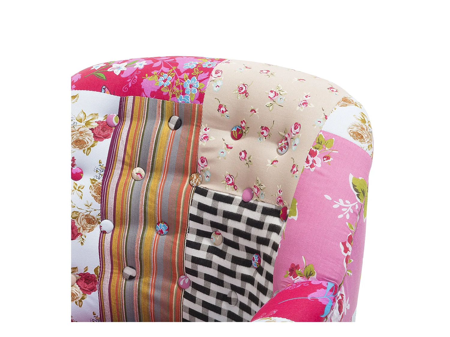 Fauteuil MANDAL Tissu Rose