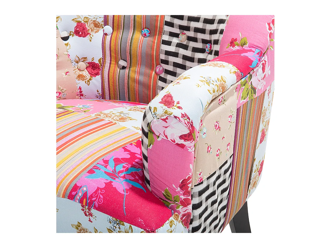 Fauteuil MANDAL Tissu Rose