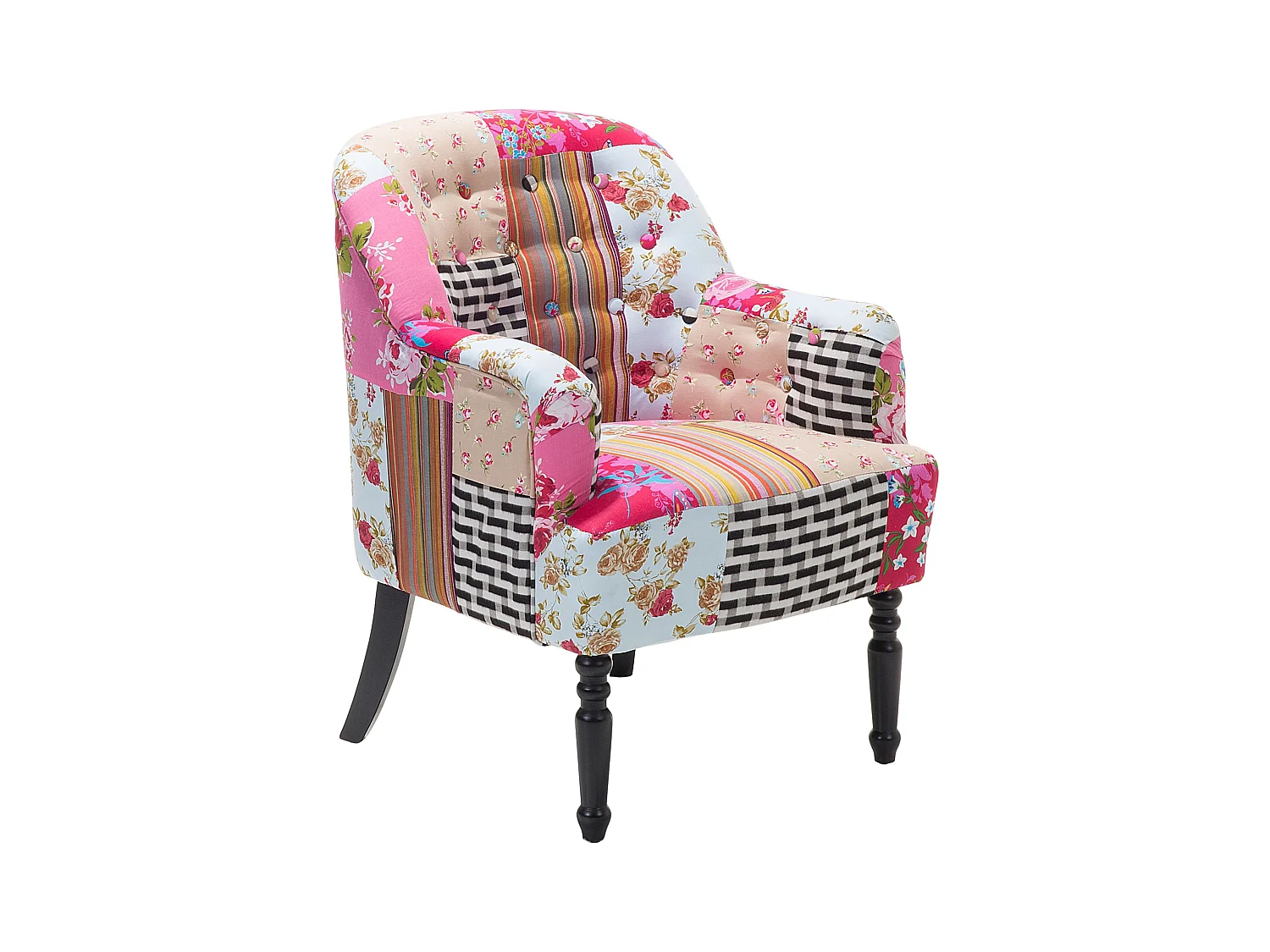 Fauteuil MANDAL Tissu Rose