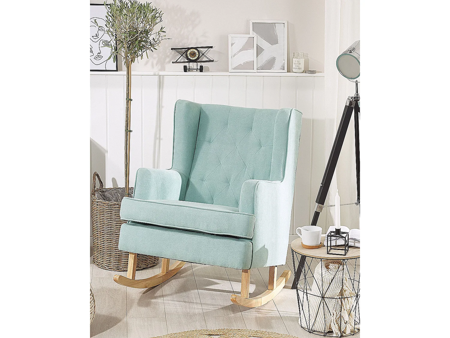 Fotel bujany TRONDHEIM Miętowy