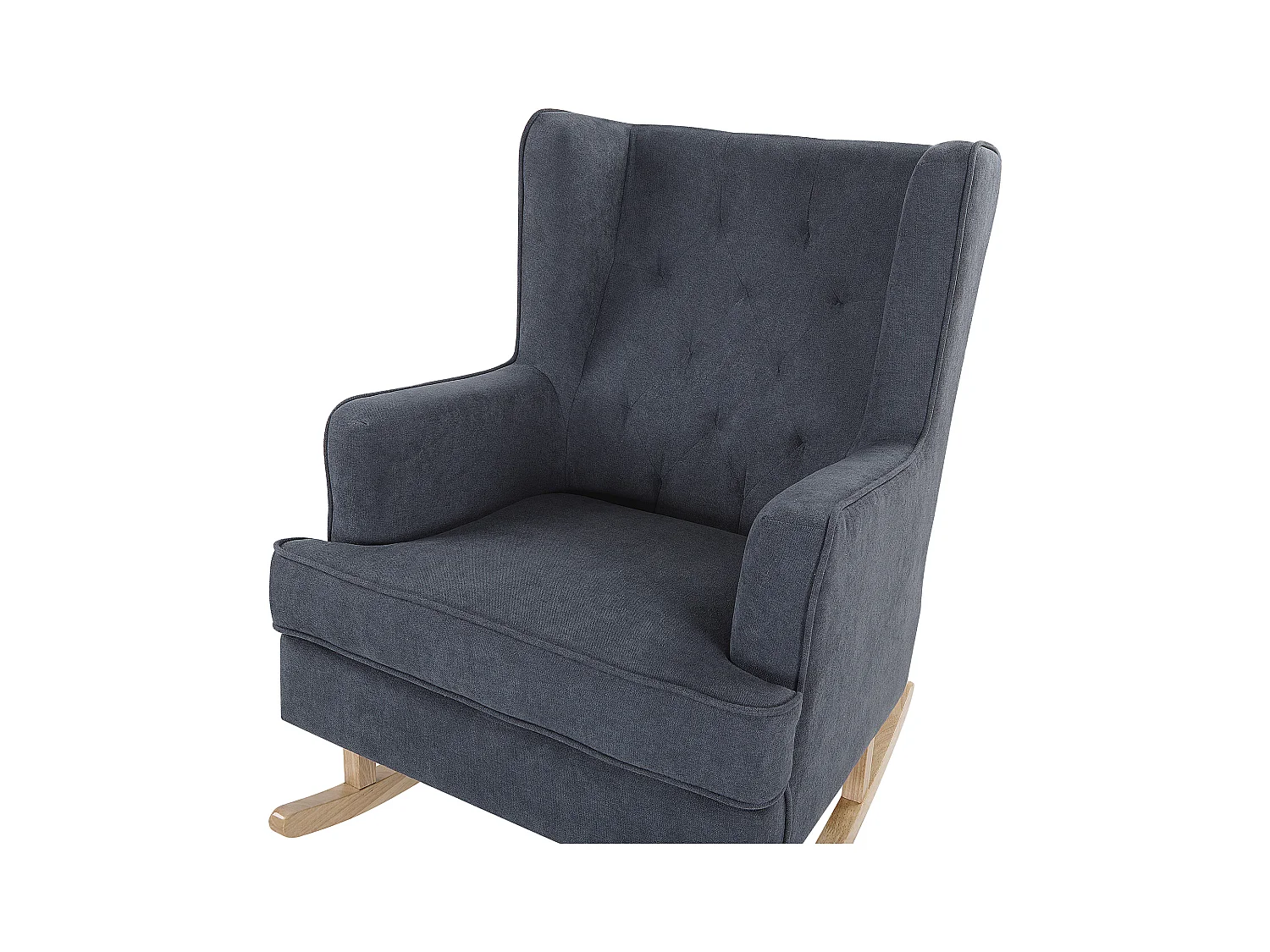 Poltrona a dondolo TRONDHEIM Tessuto Grigio scuro