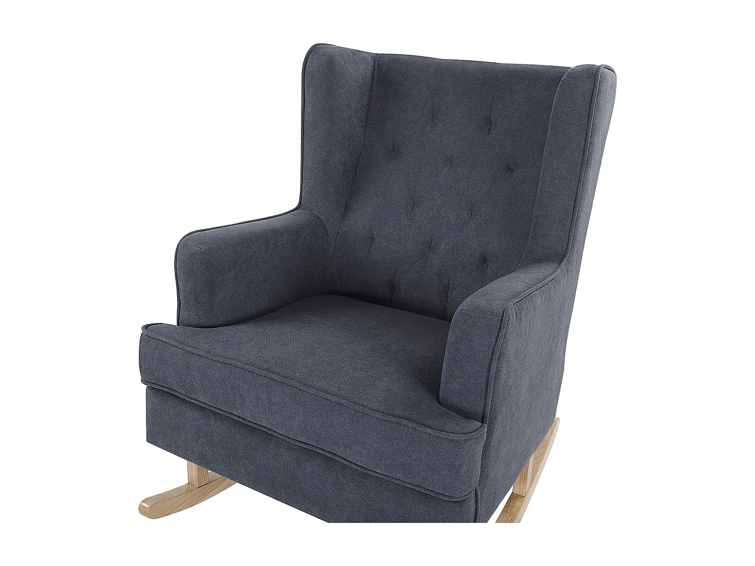 Fauteuil à bascule TRONDHEIM Tissu Gris foncé