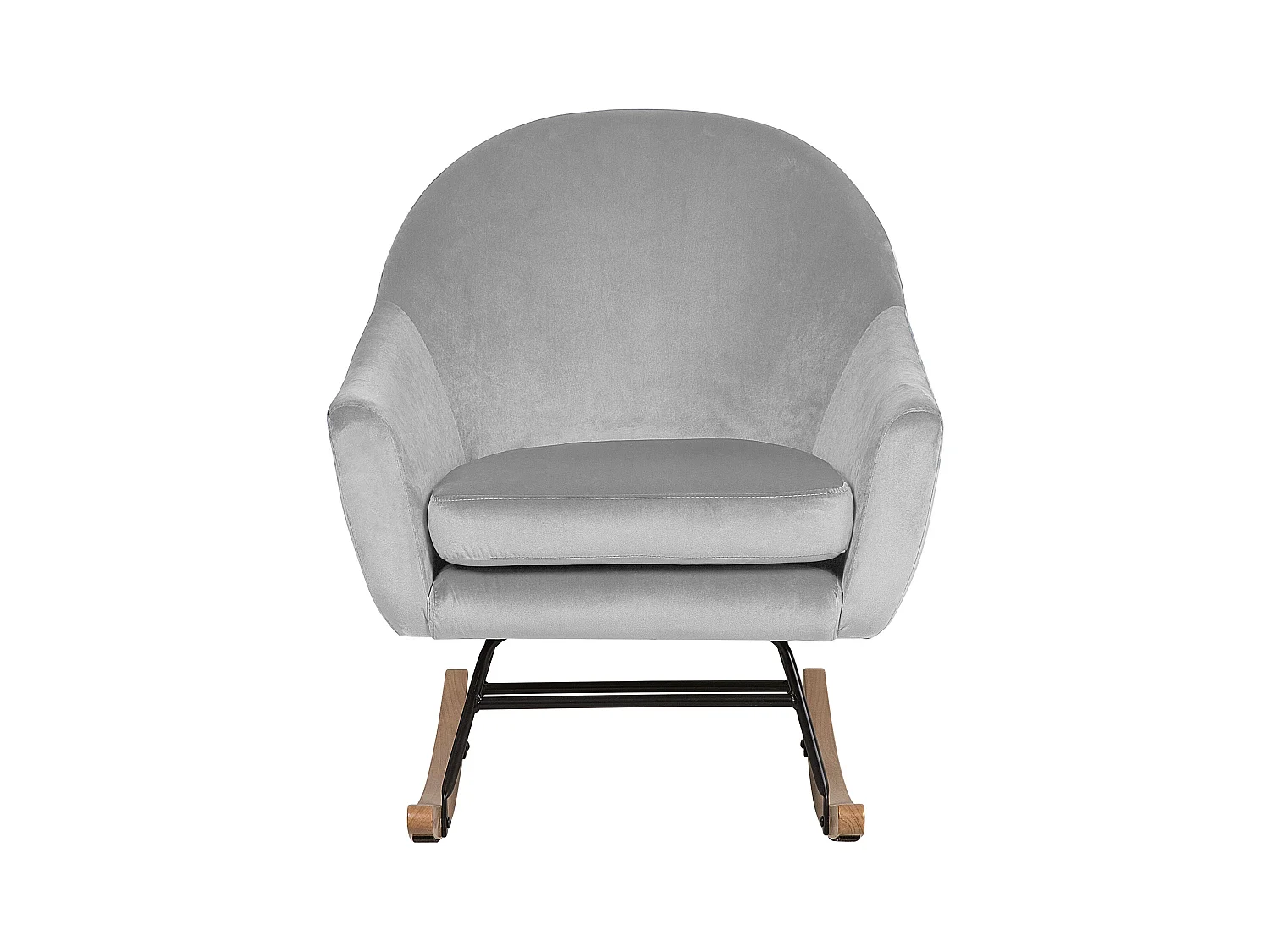 Moderner Schaukelsessel Samtstoff hellgrau Oxie