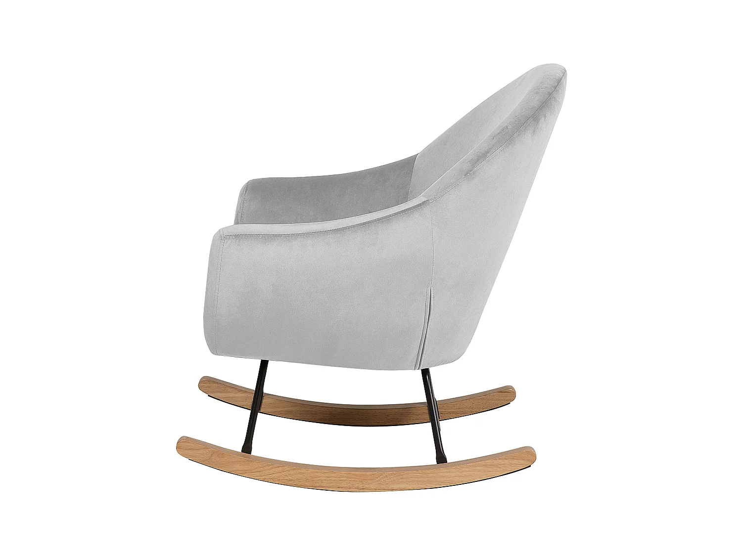 Moderner Schaukelsessel Samtstoff hellgrau Oxie