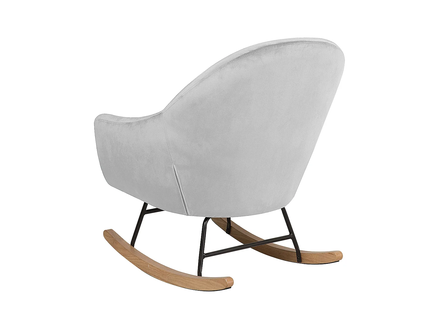 Moderner Schaukelsessel Samtstoff hellgrau Oxie