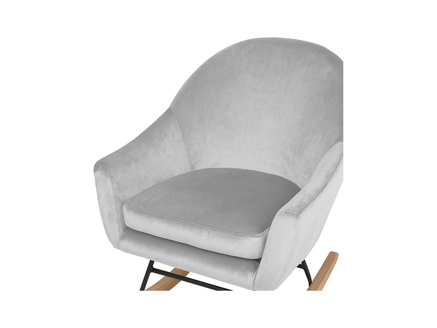 Moderner Schaukelsessel Samtstoff hellgrau Oxie