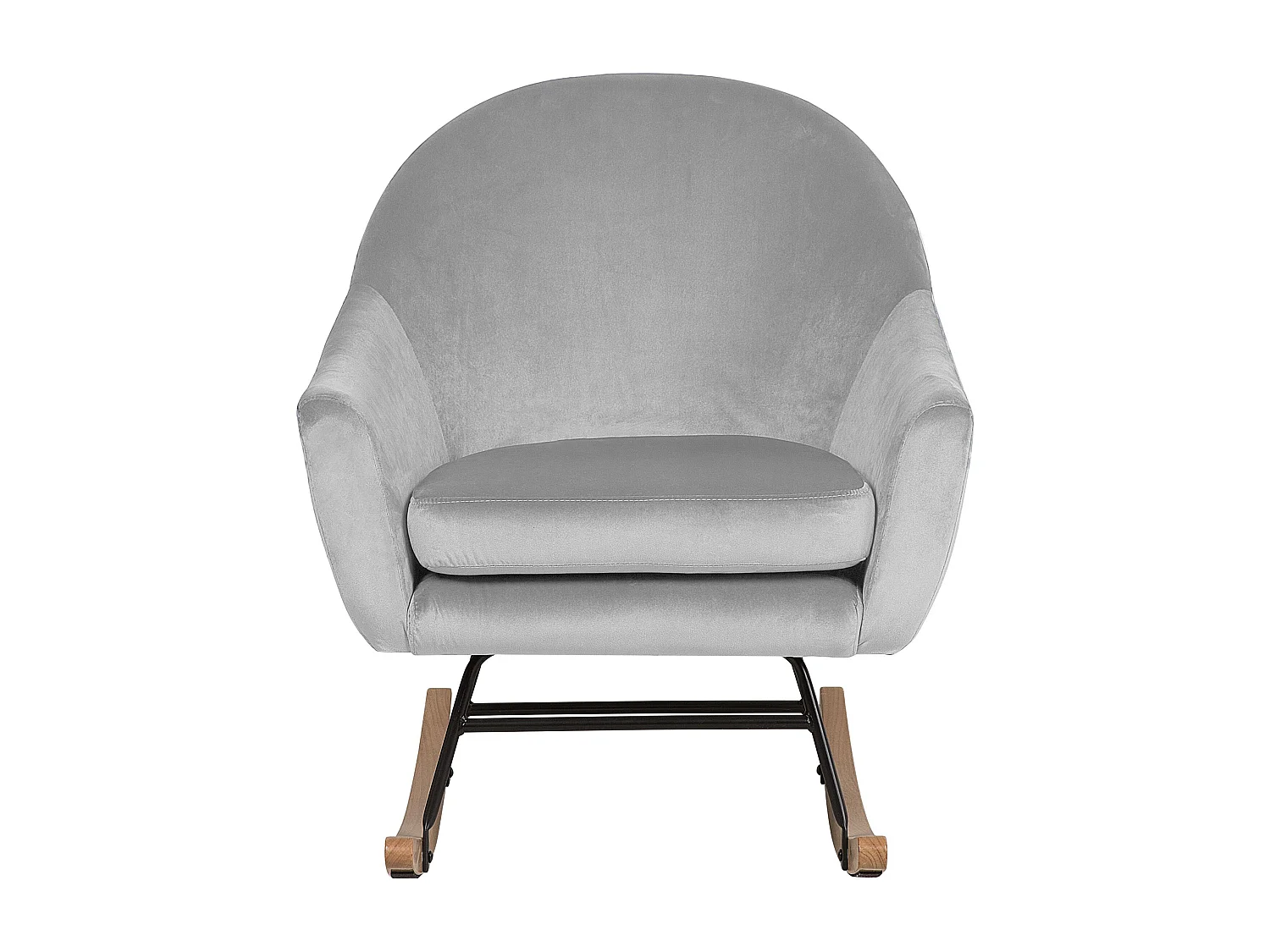 Fotel bujany OXIE Welur Jasnoszary