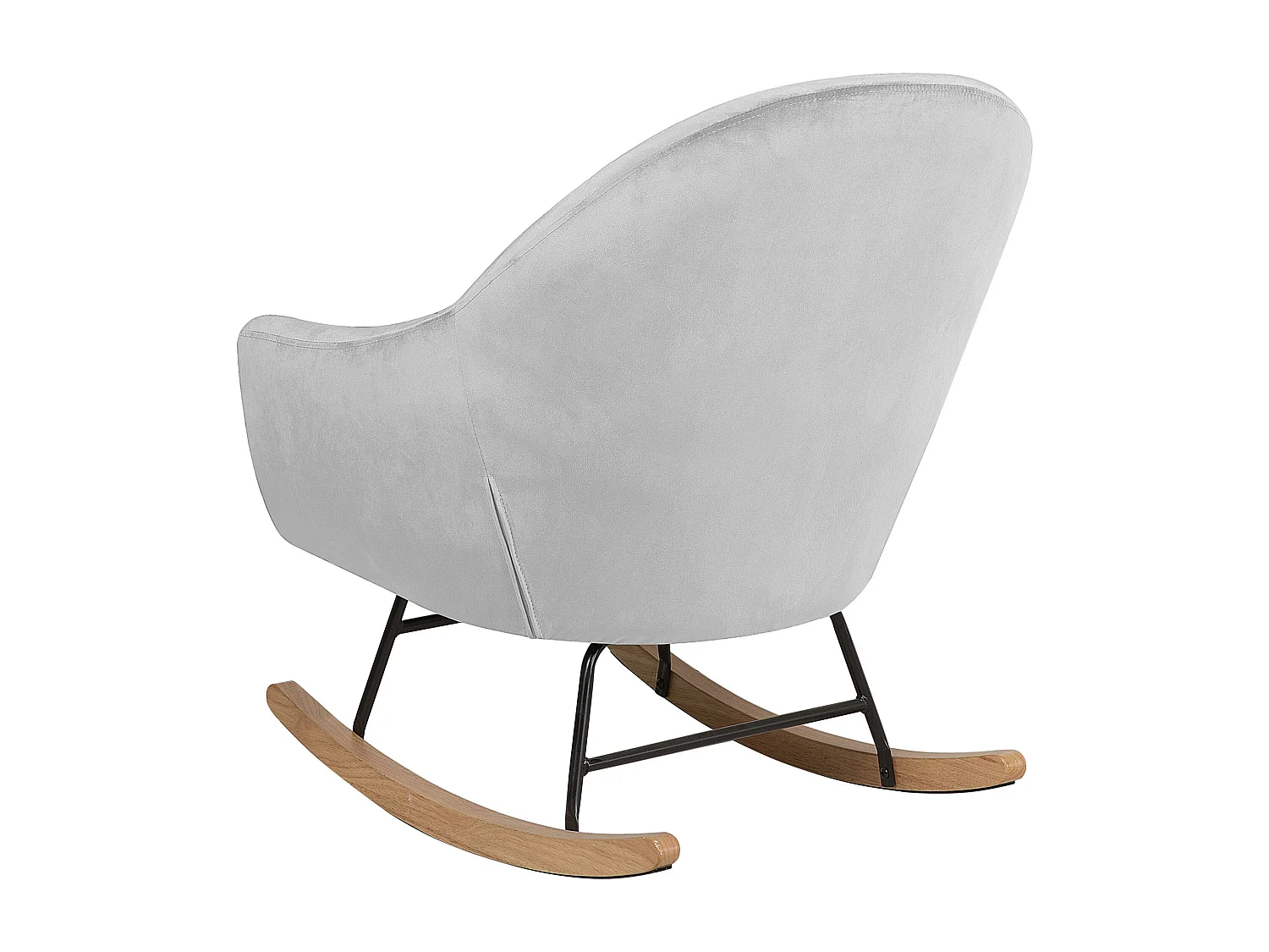Schommelstoel OXIE Fluweel Lichtgrijs