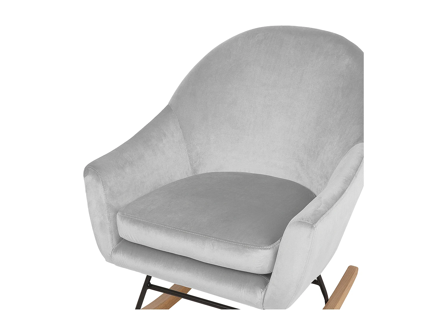Schommelstoel OXIE Fluweel Lichtgrijs