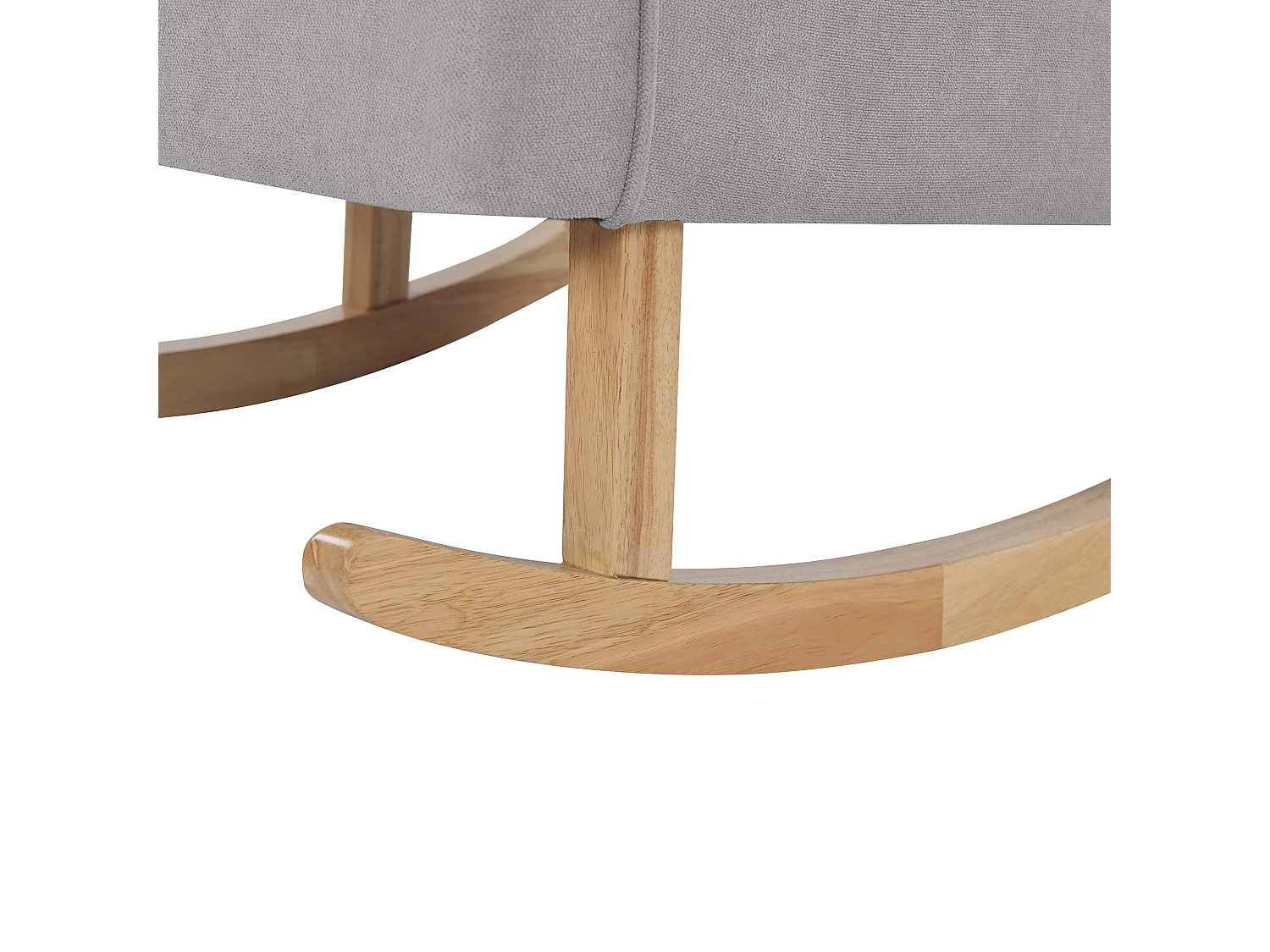 Schaukelsessel Hellgrau mit Armlehnen Polsterbezug Trondheim II