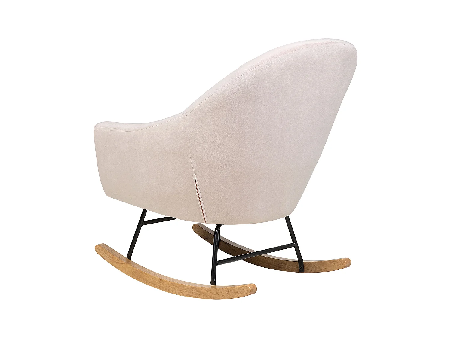 Fauteuil à bascule OXIE Velours Rose pastel