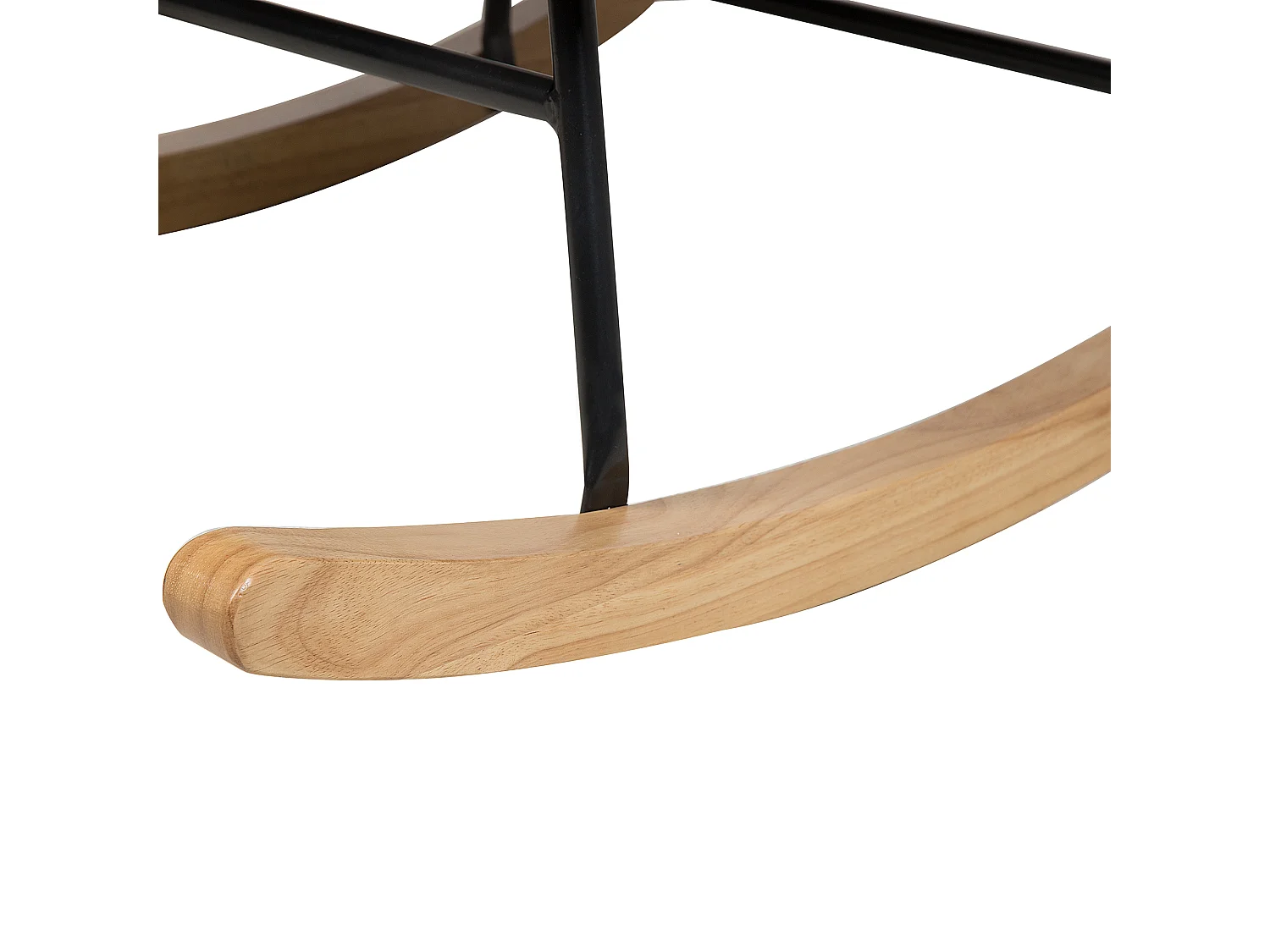 Fauteuil à bascule OXIE Velours Rose pastel