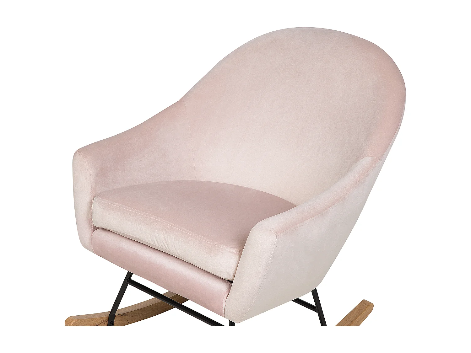 Moderner Schaukelsessel Samtstoff rosa Oxie