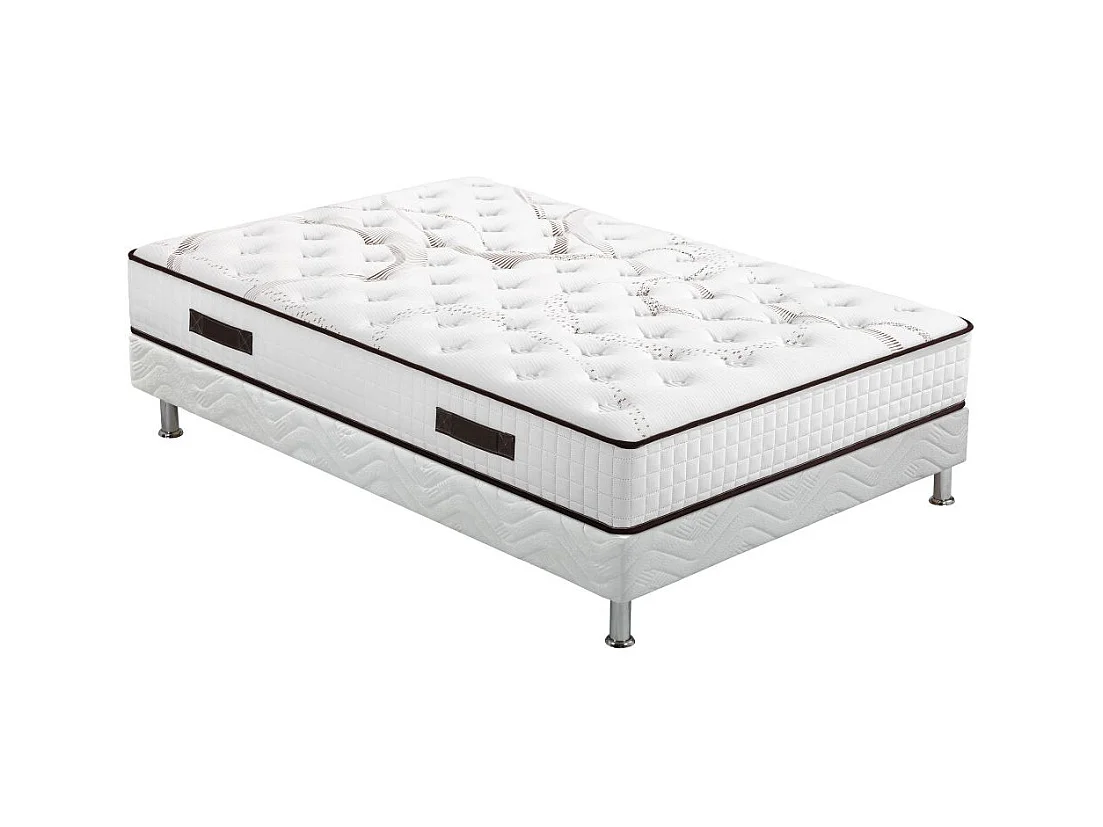 Matelas et sommier tapissier 160x200 Latex - Louxor - Soutien ferme - Made in France