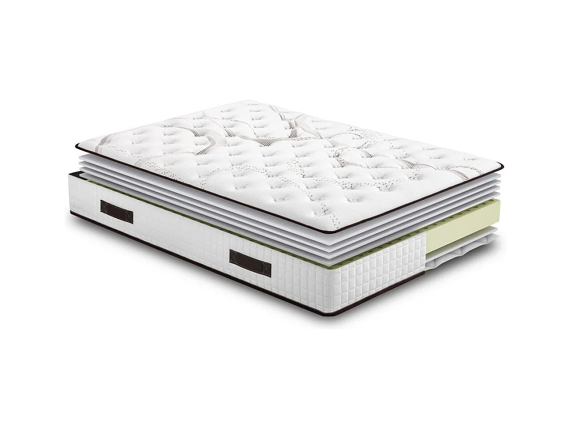 Matelas + sommier tapissier 2x80x200 Latex - Louxor - Soutien ferme - Made in France