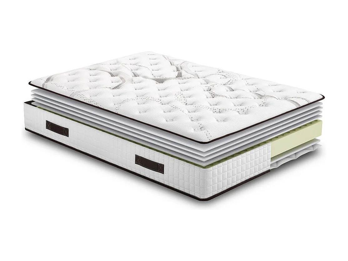 Matelas + sommier tapissier 2x80x200 Latex - Louxor - Soutien ferme - Made in France