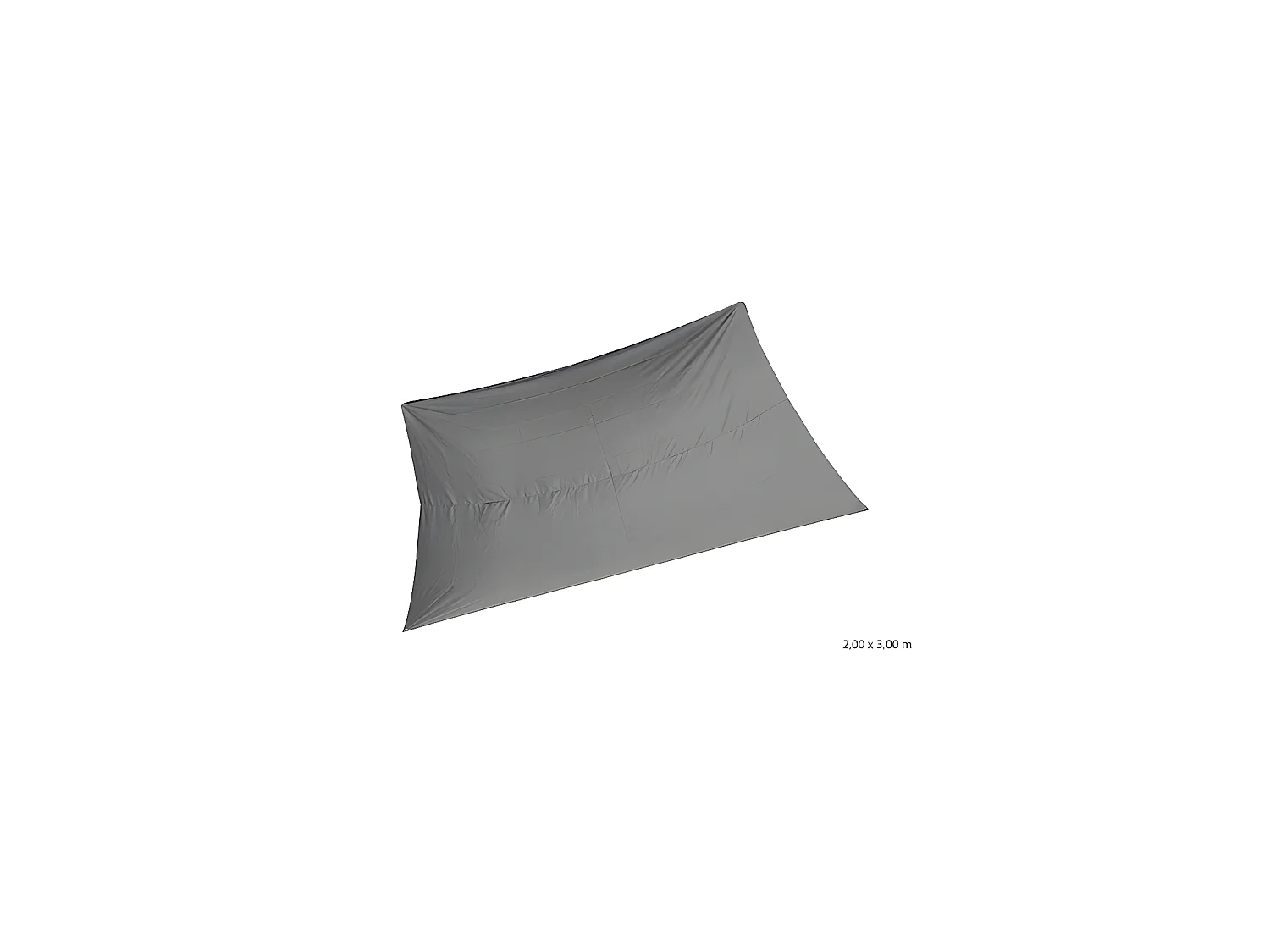 Voile D'ombrage Rectangle 2x3m Gris Foncé