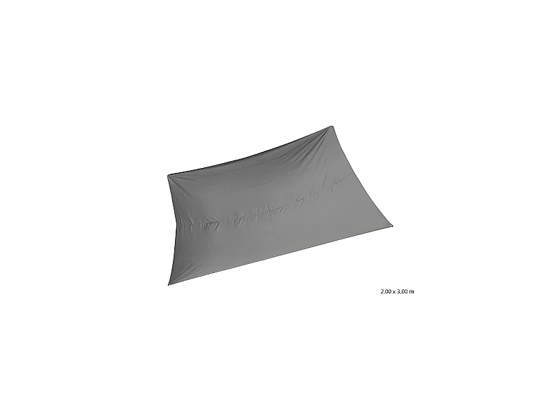 Voile D'ombrage Rectangle 2x3m Gris Foncé